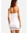 Women's Vintage/Sexy/Bodycon/Casual/Lace/Party Micro-elastic Sleeveless Mini Dress (Lace/Polyester)