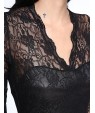 Women's Sexy Beach Casual Party Plus Size V Neck Bodycon Lace Maxi Dress