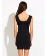 Women's Plus Size Nice Round Collar Cotton and Spandex Dress