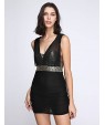 Women's Sexy Deep-v Sequined Bodycon Mini Dress