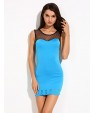 Women's Plus Size Nice Round Collar Cotton and Spandex Dress