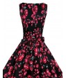 Women's Vintage/Party/Plus Sizes Flower Print 1950's Prom SwingDress (Polyester/Cotton Blends)