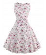 Womens Elegant Printed Vintage Style Swing Rockabilly Party Dress