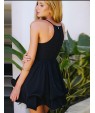 Women's Sexy / Beach Solid A Line / Skater Dress , Strap Mini Cotton / Others