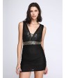 Women's Sexy Deep-v Sequined Bodycon Mini Dress