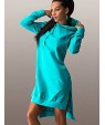 Women's Casual/Daily / Plus Size Dress,Solid Round Neck / Hooded Above Knee Long Sleeve Blue / Black / Gray Polyester Fall Micro-elastic