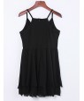 Women's Sexy / Beach Solid Skater Dress , V Neck Mini Polyester